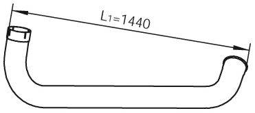 DINEX 22715 Труба вихлопного газу