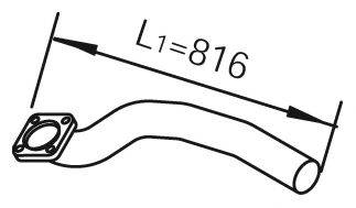 DINEX 21224 Труба вихлопного газу