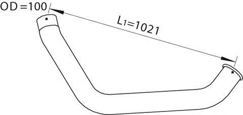 DINEX 47621 Труба вихлопного газу