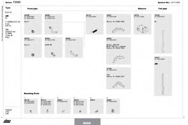 DINEX 147111003 Система випуску ОГ