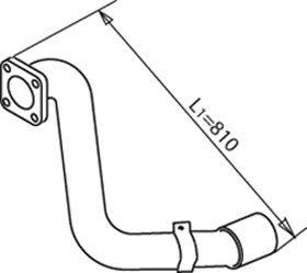 DINEX 49280 Труба вихлопного газу