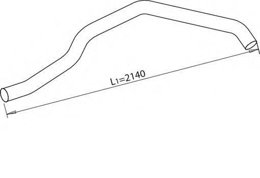 DINEX 47163 Труба вихлопного газу