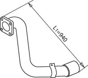 DINEX 49181 Труба вихлопного газу