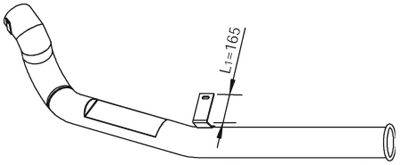 DINEX 21732 Труба вихлопного газу
