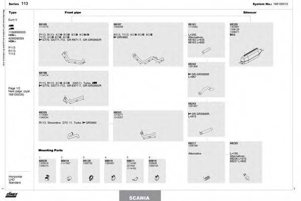 DINEX 168100010 Система випуску ОГ