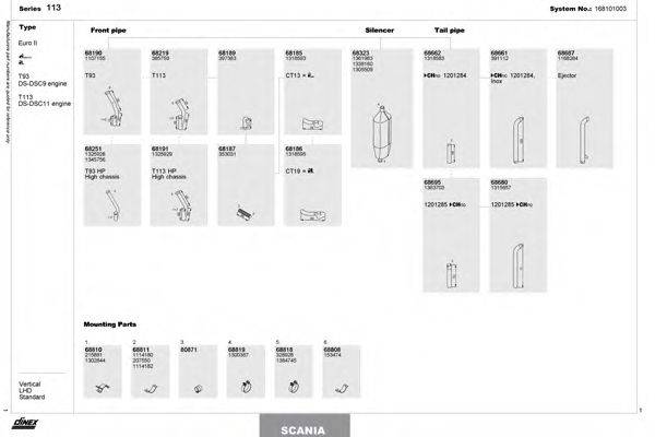 DINEX 168101003 Система випуску ОГ