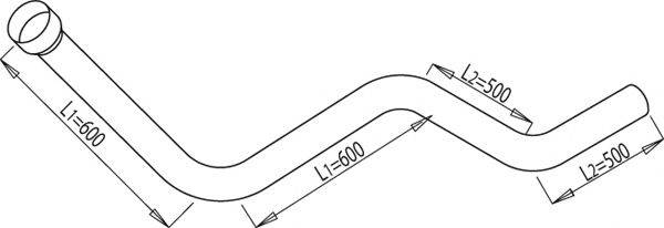 DINEX 68167 Труба вихлопного газу