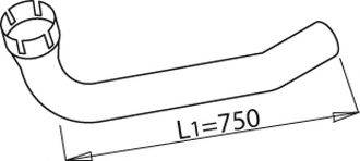 DINEX 68203 Труба вихлопного газу