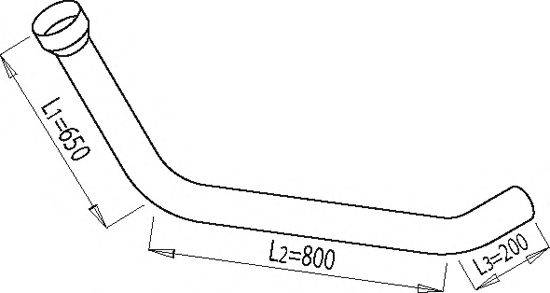 DINEX 68165 Труба вихлопного газу