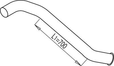 DINEX 68650 Труба вихлопного газу
