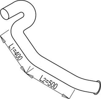 DINEX 68653 Труба вихлопного газу