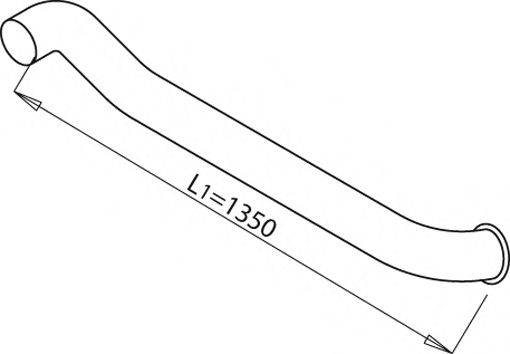 DINEX 68675 Труба вихлопного газу