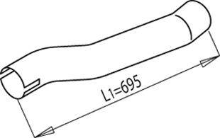 DINEX 68247 Труба вихлопного газу