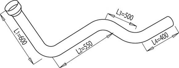 DINEX 68176 Труба вихлопного газу