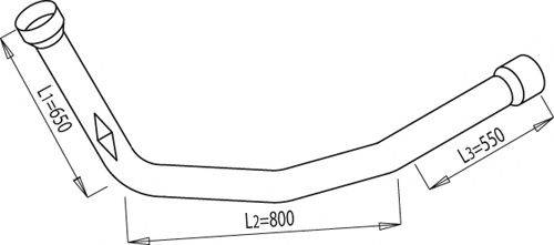 DINEX 68204 Труба вихлопного газу