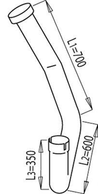 DINEX 68190 Труба вихлопного газу