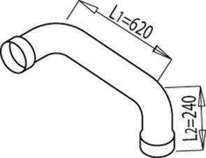 DINEX 68224 Труба вихлопного газу