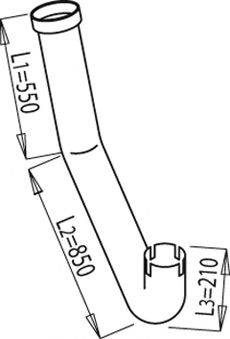 DINEX 68226 Труба вихлопного газу