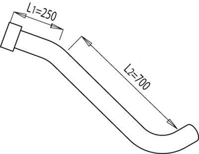 DINEX 68168 Труба вихлопного газу