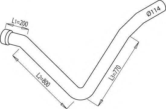DINEX 68207 Труба вихлопного газу