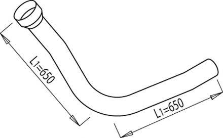 DINEX 68171 Труба вихлопного газу