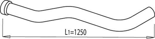 DINEX 68172 Труба вихлопного газу