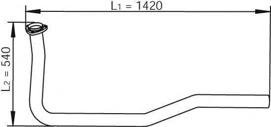 DINEX 47103 Труба вихлопного газу