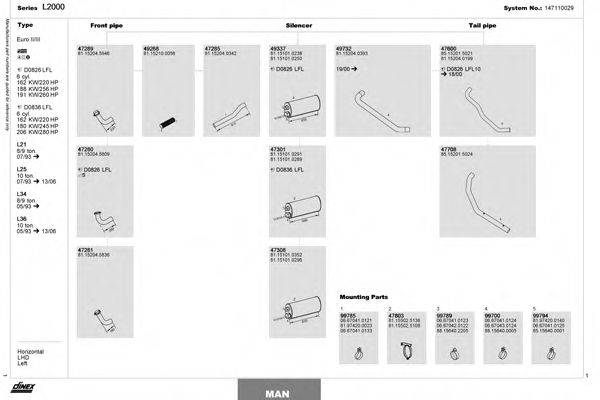 DINEX 147110029 Система випуску ОГ