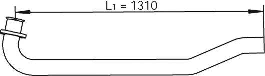 DINEX 47105 Труба вихлопного газу