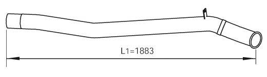 DINEX 47670 Труба вихлопного газу