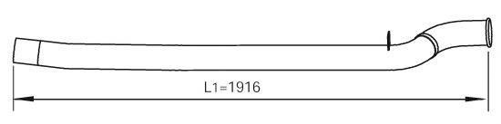 DINEX 47671 Труба вихлопного газу