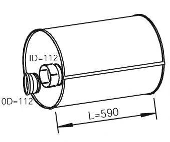 DINEX 49393 Середній глушник вихлопних газів