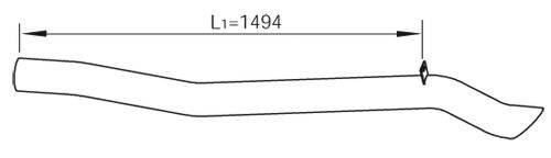 DINEX 47669 Труба вихлопного газу
