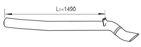 DINEX 47674 Труба вихлопного газу