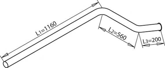 DINEX 50738 Труба вихлопного газу