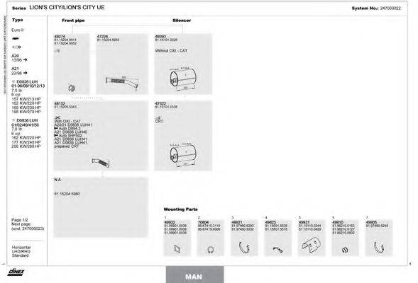 DINEX 247000022 Система випуску ОГ