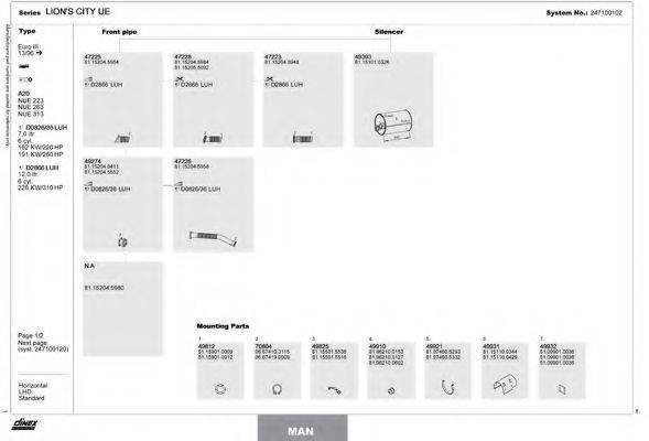 DINEX 247100102 Система випуску ОГ