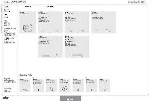 DINEX 247100120 Система випуску ОГ