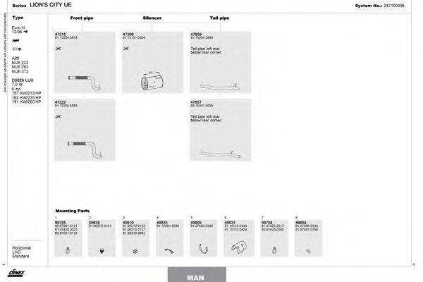 DINEX 247100096 Система випуску ОГ