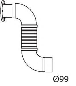 DINEX 47213 Труба вихлопного газу
