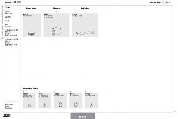 DINEX 247100036 Система випуску ОГ