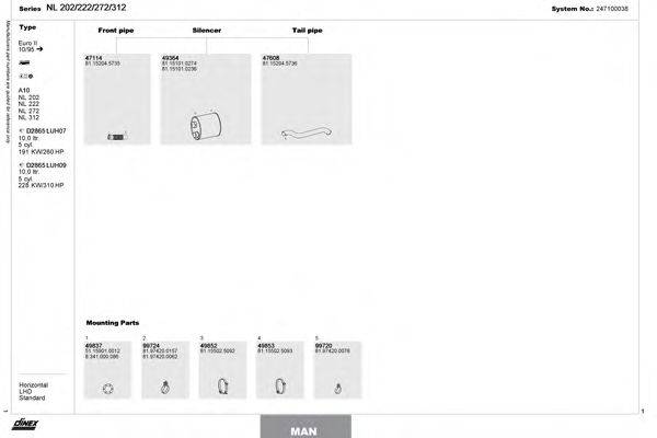 DINEX 247100038 Система випуску ОГ