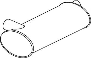 DINEX 49359 Середній/кінцевий глушник ОГ