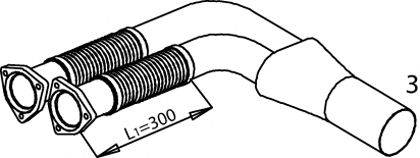 DINEX 49248 Труба вихлопного газу