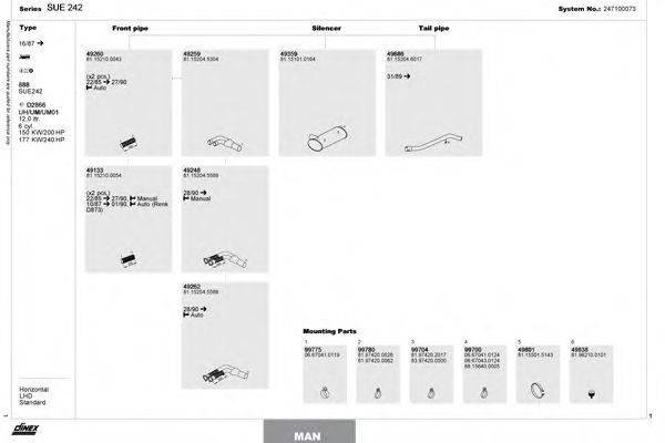 DINEX 247100073 Система випуску ОГ