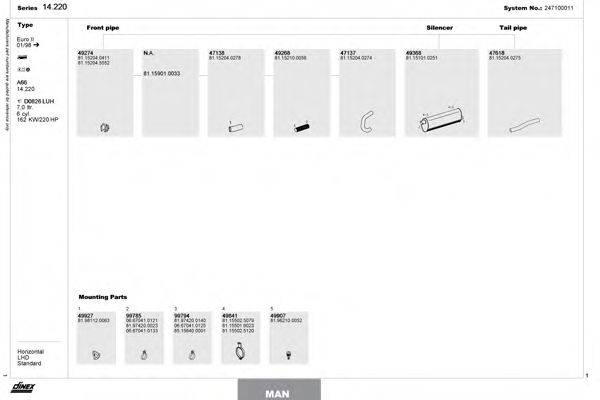 DINEX 247100011 Система випуску ОГ