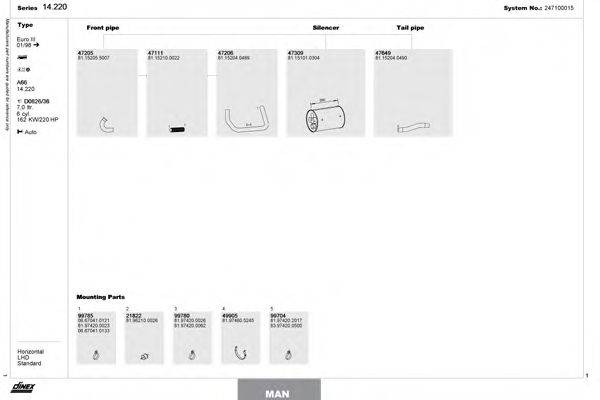 DINEX 247100015 Система випуску ОГ