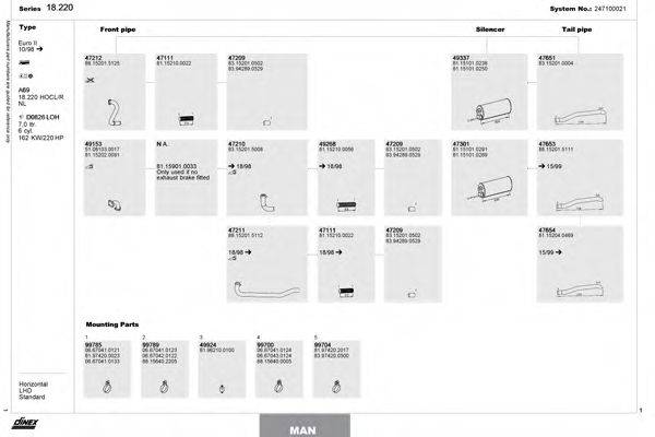 DINEX 247100021 Система випуску ОГ
