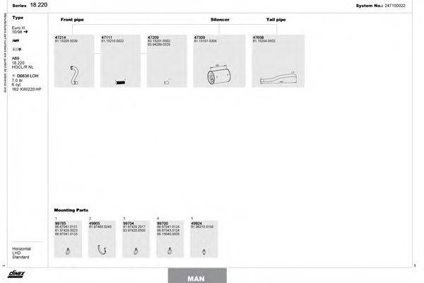 DINEX 247100022 Система випуску ОГ