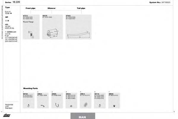 DINEX 247100023 Система випуску ОГ